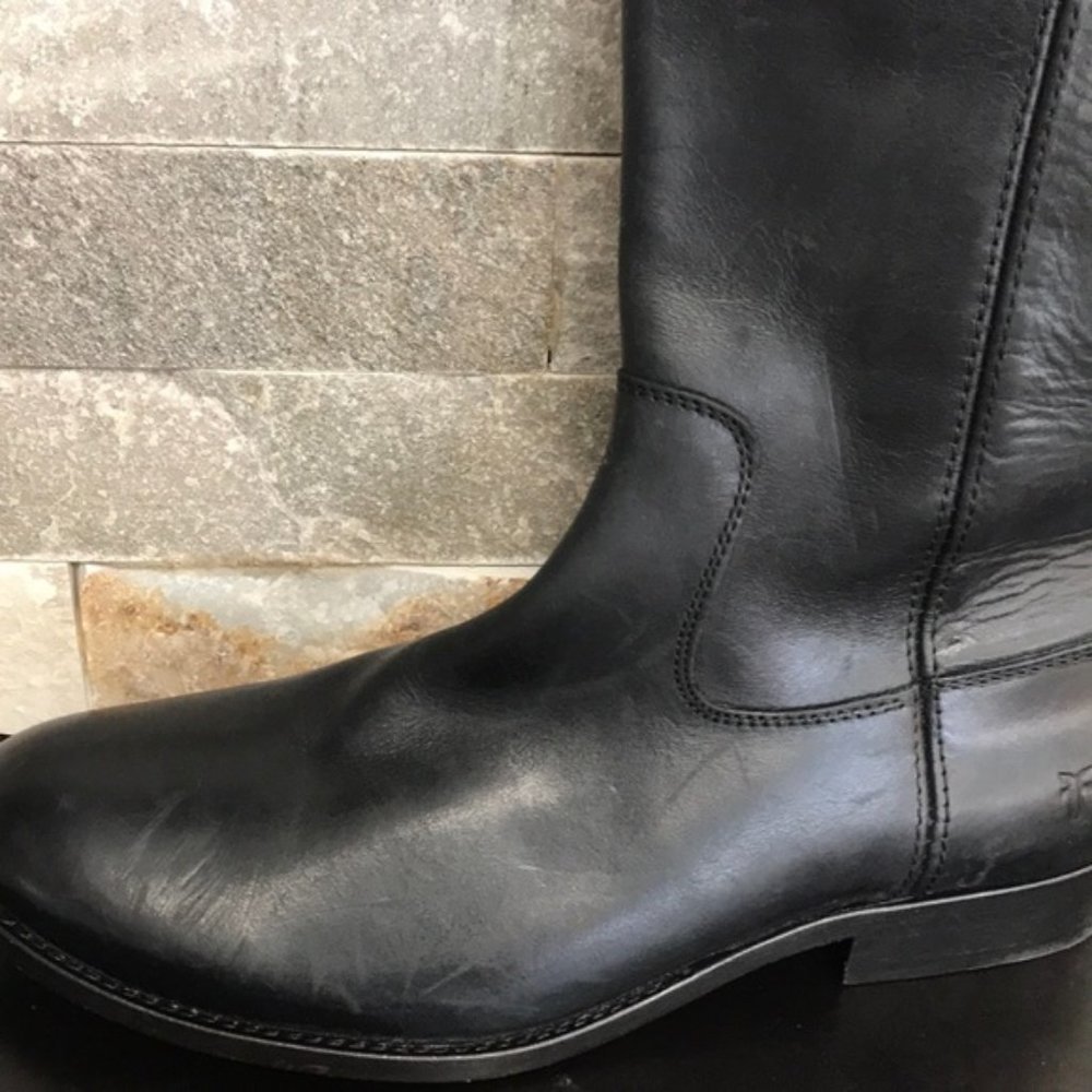 Frye Melissa Knee-high Zip Riding Moto Leather - Picture 14 of 16